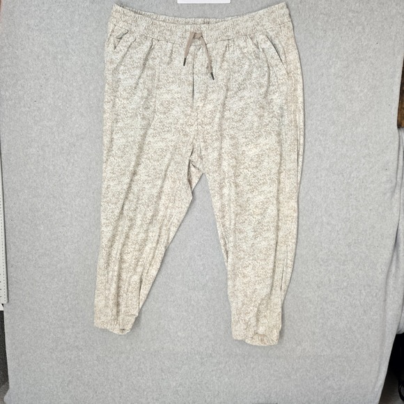 Athleta Pants - Athleta Women Activewear Pants 2X Beige Jogger Geometric Sweatpants Farallon